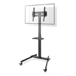 Nedis TV Gulv Stand | 32 - 55 " | Maksimal vægt: 35 kg | Premium Kolonne Design | Justerbare forudfastsatte højder | Snap-lock | Stål | Sort