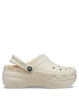 Crocs Classic Platform Lined - Bone, Beige, Size 7, Women