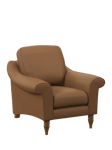 John Lewis Camber Leather Armchair, Light Leg