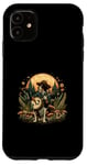 Coque pour iPhone 11 Chien amusant jouant au banjo Esthétique Cottagecore Guitare