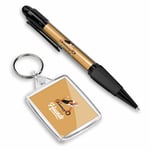 Pen & Keyring (Rectangle) - Love Hounds Beagle Puppy Dog  #24509