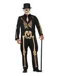 Bristol Novelty - Costume de squelette élégant, pour homme, noir, taille M Halloween