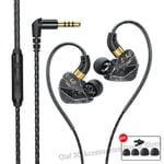 3,5 mm L Böjkontakt Trådbundna hörlurar Hifi Bass Hörlurar In-ear Headset Gamer Handsfree hörlurar för Xiaomi Hu Samsung Black Black