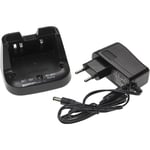 Chargeur Talkie Walkie compatible avec Icom IC-T70, IC-U8, IC-T70A, IC-T70E (chargeur, cordon secteur) - Vhbw