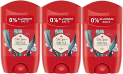 3 x Old Spice Deep Sea Deodorant Stick For Men 50 ml, 48H Fresh