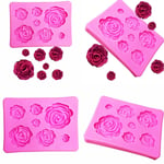 3D Roses Shaped Silicone Mould Fondant Chocolate Cake Decorating Baking Mold DIY