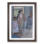 Big Box Art Frederick Carl Frieseke The Robe Framed Wall Art Picture Print Ready to Hang, Walnut A2 (62 x 45 cm)