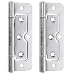 PAIR OF QUALITY ZINC 4"/100mm Large HURL HINGES Cupboard/Inset Door/Flush Silver