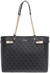 Guess Hwesb839623 Zadie 4G Logo Shopping Tote Bag In Coal