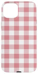 iPhone 15 Plus Pink Gingham Pattern - Coquette Aesthetic Case