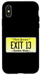 Coque pour iPhone X/XS Sortie 13 de plaque d'immatriculation New Jersey NJ GSP Parkway