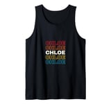 I Love Chloe Personalized Retro Sunset First Name Tank Top