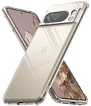 Ringke Coque Google Pixel 8 Pro [Fusion] Transparente Solide Rigide Polycarbonate Back TPU Souple Bumper Étui Antichoc Protection pour Coque Pixel 8 Pro - Clear