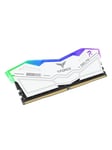 Team Group T-Force Delta RGB DDR5-6000 - 16GB - CL38 - Single Channel (1 pcs) - AMD EXPO & Intel XMP - Hvit med RGB