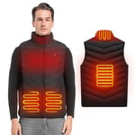 XINSONYUELL Heated Vests for Men, Electric Lightweight Warming Heated Jacket with 3 Adjustable Temperature, Waterproof & Quick Heating(Battery Pack Not Included)