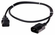 Cable Alimentation Rallonge Cordon IEC C13-C14 Male/Femelle PC TV LCD Ecran 0,5m