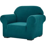 SU SUBRTEX Housse de canapé épaisse et Extensible pour Le Salon, Protection de Meubles Doux pour Enfants/Chiens Lavable (Chaise, Bleu Sarcelle)