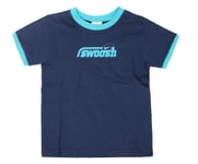 Nike Childrens Unisex Vintage Boys Navy "Swoosh" T-Shirt - Blue - Size Small