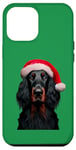 iPhone 12 Pro Max Gordon Setter With Santa Hat Christmas Dog Owner Lover Xmas Case