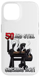 Coque pour iPhone 14 Citation d'anniversaire pour barbecue « Smoking Hot »