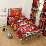 Manchester United Single Bedding Set Duvet Cover Reversible Official Gift