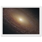 Hubble Space Telescope Image Spiral Galaxy NGC 2841 Blue Pink Emission Nebula Starbirth Region And A Majestic Disk Of Stars And Dust Lanes Art Print F