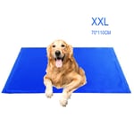 PETAMANIM Dog Pet Cooling Mat, Large Pet Cool Pad, Dog Cat Ice Mat with Self Cooling Gel, Non-Toxic, Great for Dogs Cats to Stay Cool This Summer, Blue,XXL