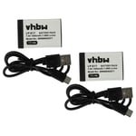 2x Battery for Canon EOS RP Rebel T6s Rebel T6i Rebel T7i 1000mAh