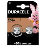 Duracell DL2016 CR2016 2016 3V Lithium Coin Cell Batteries x 2 **Long Expiry**