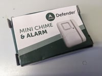 Defender Mini Door Chime & Intruder Deterrent Alarm, 120dBs Siren LR44 Batteries