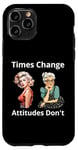 Coque pour iPhone 11 Pro Pin-up Girl Young And Older Times Change Attitudes Don't