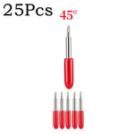 25Pcs 45 degree 1 set Roland Cricut Lame De Traceur 30/45/60 Degré Couteau Fraise Lames De Coupeur De Vinyle Offset De Rechange De Couteau Outil de Sculpture ""Nipseyteko