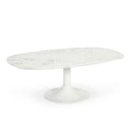 Home ESPRIT Table Basse Blanche en métal marbre 120 x 70 x 39 cm