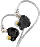 KZ ZS10 Pro X Écouteurs Intra-Auriculaires,4BA+1DDÉcouteurs Hybrides pour Moniteur d'oreille HiFi,Casque Filaire avec câble 0,75 mm 2 Broches pour Audiophile (X Noir,sans Micro)