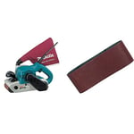 Ponceuse à bande 1200 W 100 x 610 mm - MAKITA 9403 & 5 BANDES ABRASIVES MAKITA 100X610 MM GRAIN 80 POUR BOIS MÉTAL-P36902