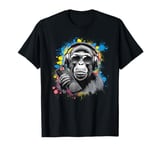 Monkey DJ Gift Men party Disco Concert Music Deejay T-Shirt