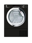 Hoover H Dry 300 Pro Batdh7A1Tceb-80 Integrated 7Kg Heat Pump Tumble Dryer, Wifi Enabled, A+ Rated - Black With Chrome Door - Dryer Only