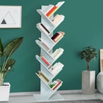 Idmarket - Etagère bibliothèque à livres tea forme d'arbre 10 niveaux blanche