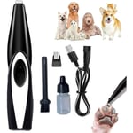 Pet Mini Trimmer, Smådjurs Hårtrimmer, Ultralåg Ljudnivå och Låg Vibration Hundtrimmer (Svart)