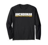 Anchorman The Legend Of Ron Burgundy White Yellow Text Long Sleeve T-Shirt