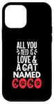 Coque pour iPhone 12 mini Nom de chat Coco Design - All You Need is Love!