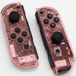 Left Right Housing For Nintendo Switch Joy-con Shell Set Clear Transparent Pink