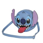 Disney Lilo et Stitch Tongue-Sac à Bandoulière Rond, Bleu, 18,5 x 18,5 cm