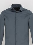 Chemise Manches Longues Armani Exchange Shirt Dark Slate Gris Anthracite Foncé