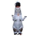 Uppblåsbar dinosauriedräkt Cosplay Maskeraddräkt Halloween Barn grön vuxen vit white adult