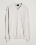 Brioni Rib Cashmere V-Neck Sweater Light Grey