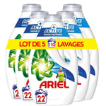 Ariel Lessive Liquide, Active Odor Defense, 5x22 Lavages, Touche De Febreze, Parfum De Propreté 2x Plus Long, Fabriqué En France