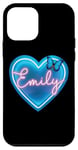 Coque pour iPhone 12 mini Emily Pink Nom Cœur Amour Femme Fille Amie Papillon