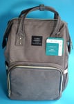 LANDUO MOMMY & BABY CHANGE TRAVEL BAG RUCKSACK MULTIPLE POCKETS GREY TAUPE NEW