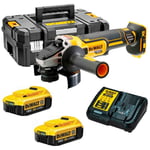 DCG405M2 Set meuleuse d'angle Li-Ion 18V XR(2x batterie 4.0Ah) dans tstak - 125mm - moteur brushless - Dewalt